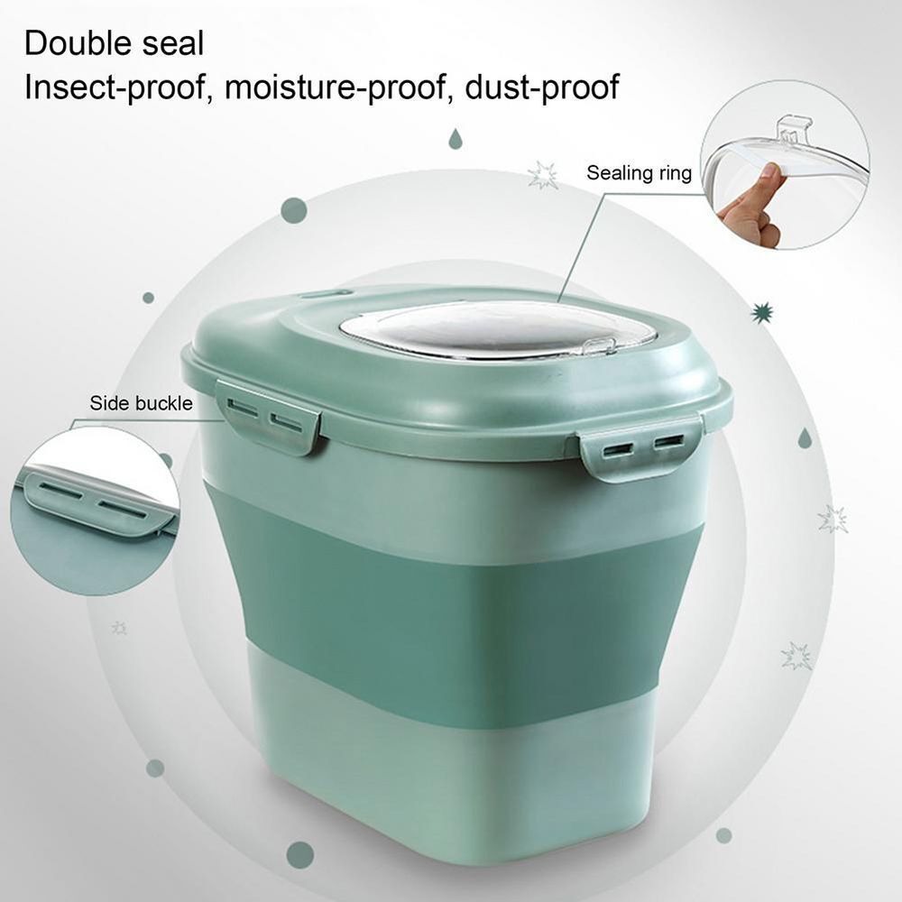 Collapsible Food Storage Container With Scooper Item | Buy Collapsible Food Storage Container With Scooper | SPOP Enterprise Global