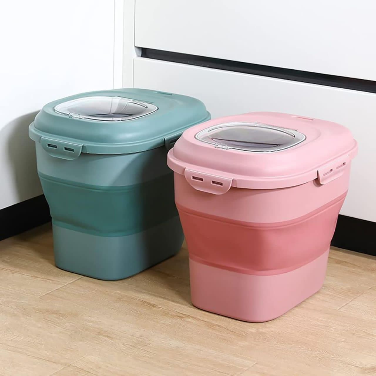 Collapsible Food Storage Container With Scooper Item | Buy Collapsible Food Storage Container With Scooper | SPOP Enterprise Global