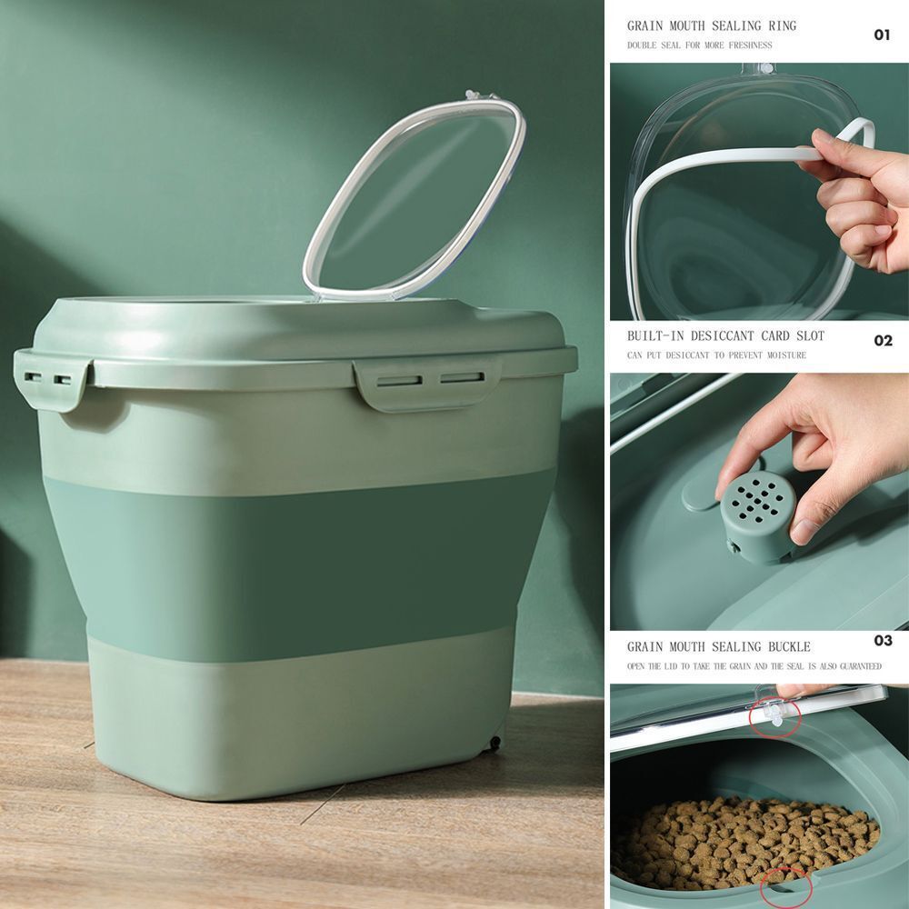 Collapsible Food Storage Container With Scooper Item | Buy Collapsible Food Storage Container With Scooper | SPOP Enterprise Global