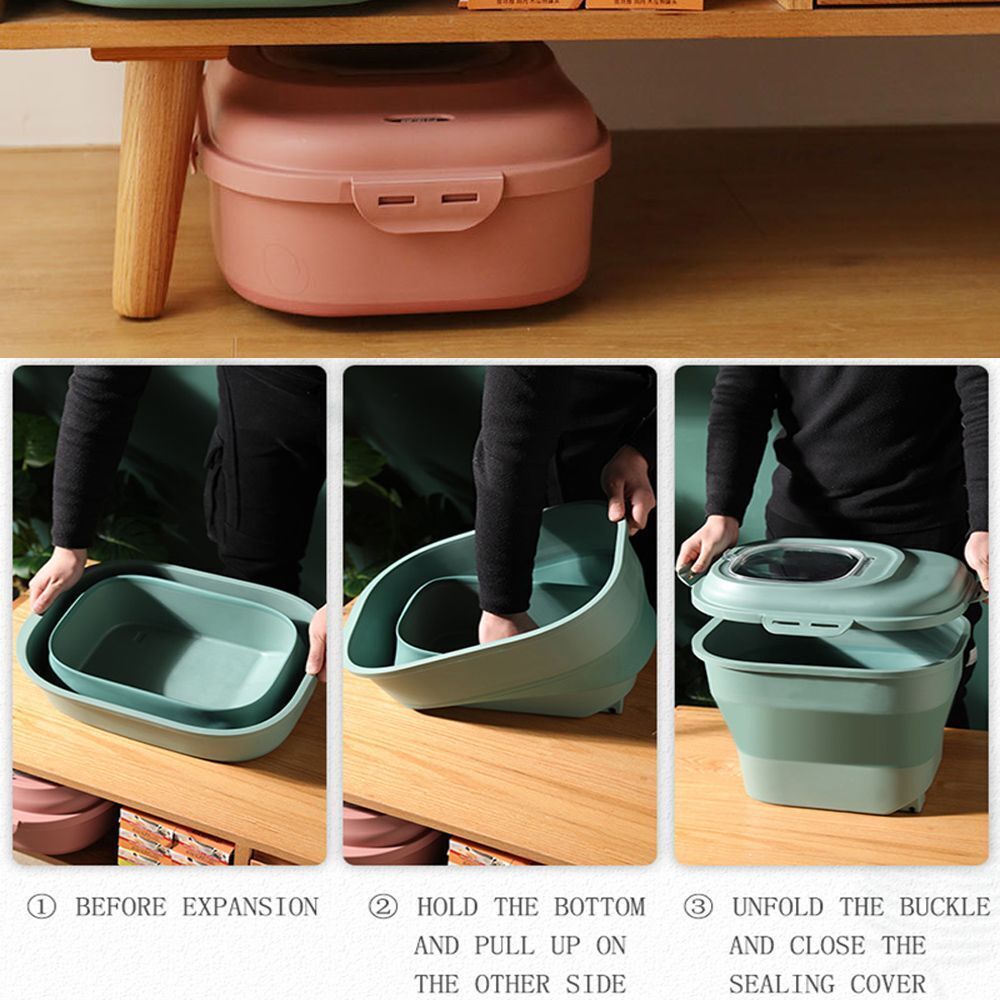 Collapsible Food Storage Container With Scooper Item | Buy Collapsible Food Storage Container With Scooper | SPOP Enterprise Global
