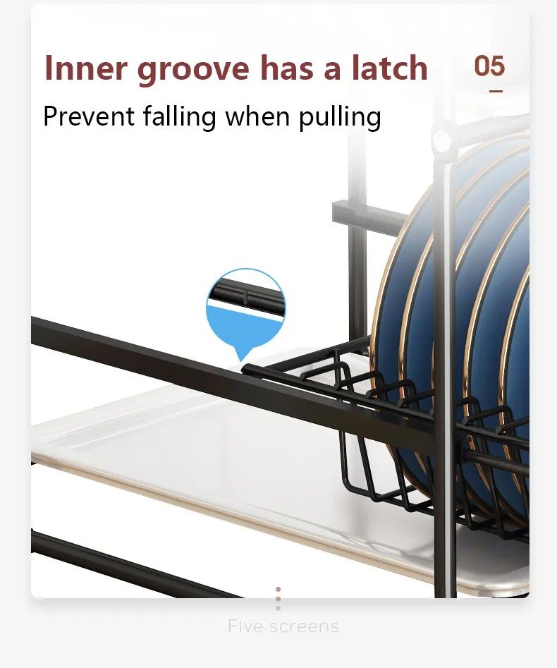 2 Tier Pull-Out Kitchen Dish Rack Item | Buy 2 Tier Pull-Out Kitchen Dish Rack | SPOP Enterprise Global