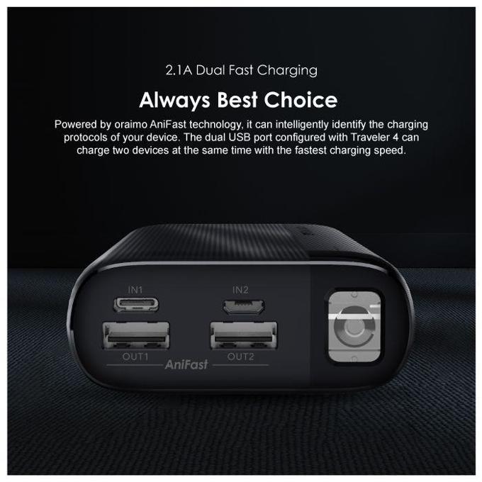 oraimo Traveler 4 20000mAh 10.5W Power Bank Item | Buy oraimo Traveler 4 20000mAh 10.5W Power Bank | SPOP Enterprise Global
