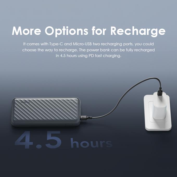 oraimo Slice Link Pro 10000mAh 22.5W Power Bank Item | Buy oraimo Slice Link Pro 10000mAh 22.5W Power Bank | SPOP Enterprise Global