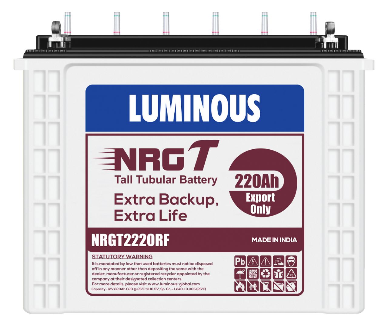 12v-250AH NRGT SIGNATURE Luminous Tubular Battery Item | Buy 12v-250AH NRGT SIGNATURE Luminous Tubular Battery | SPOP Enterprise Global