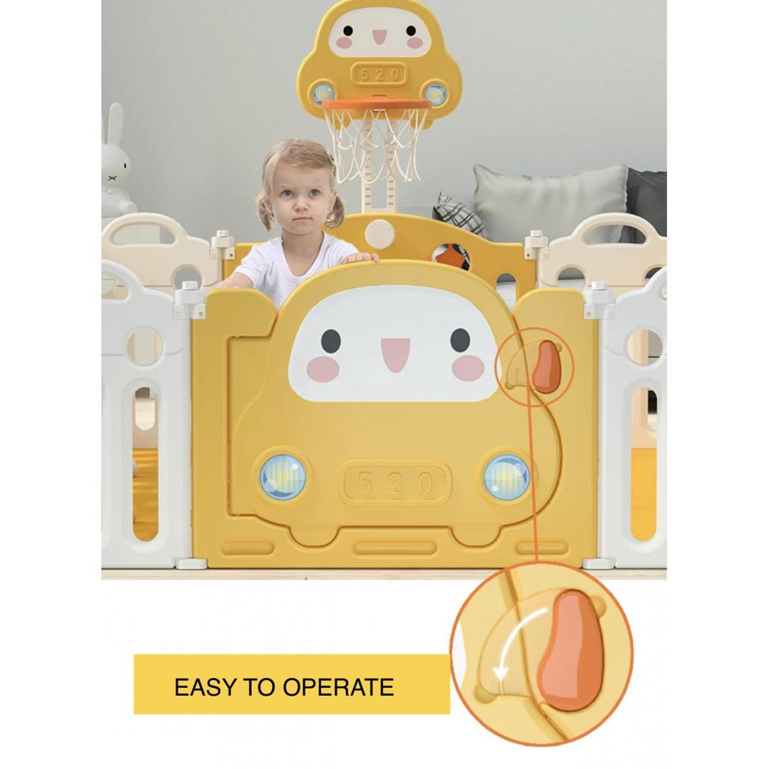 BUBBAS 16 Panel Amusement Park Playpen, Yellow Item | Buy BUBBAS 16 Panel Amusement Park Playpen, Yellow | SPOP Enterprise Global