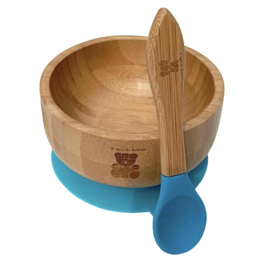 BUBBAS Bamboo Weaning Bowl & Spoon Item | Buy BUBBAS Bamboo Weaning Bowl & Spoon | SPOP Enterprise Global