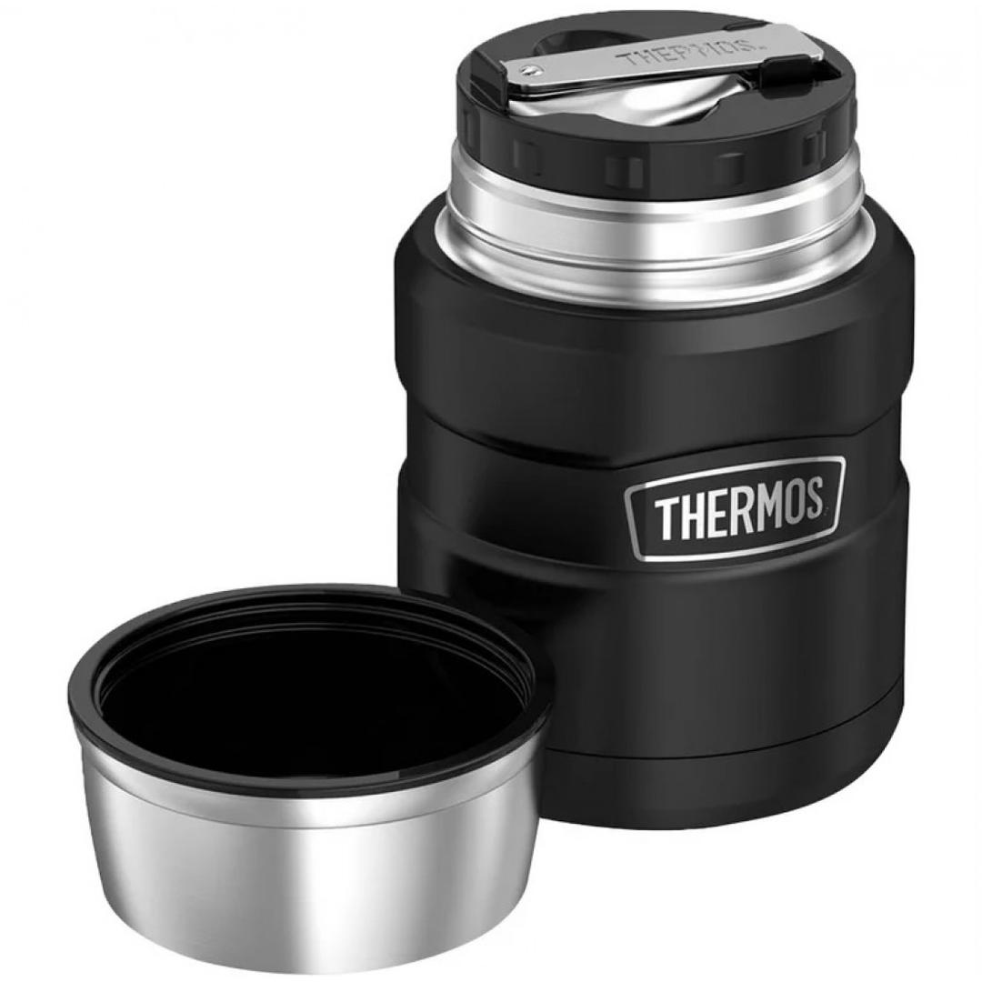 Thermos King Food Jar With Folding Spoon, 16 oz, Black Item | Buy Thermos King Food Jar With Folding Spoon, 16 oz, Black | SPOP Enterprise Global