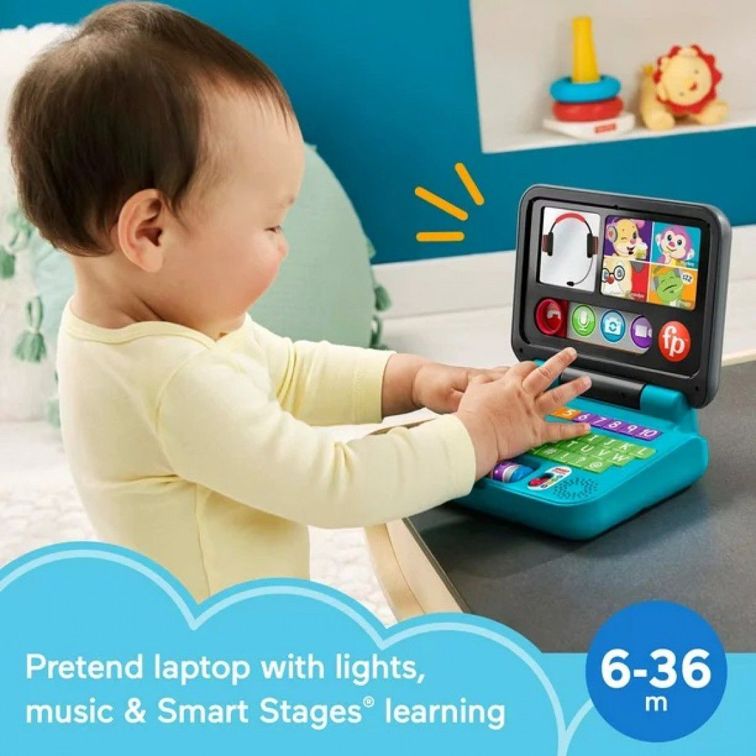 Fisher-Price Laugh & Learn Let’s Connect Laptop Baby & Toddler Electronic Learning Toy Item | Buy Fisher-Price Laugh & Learn Let’s Connect Laptop Baby & Toddler Electronic Learning Toy | SPOP Enterprise Global
