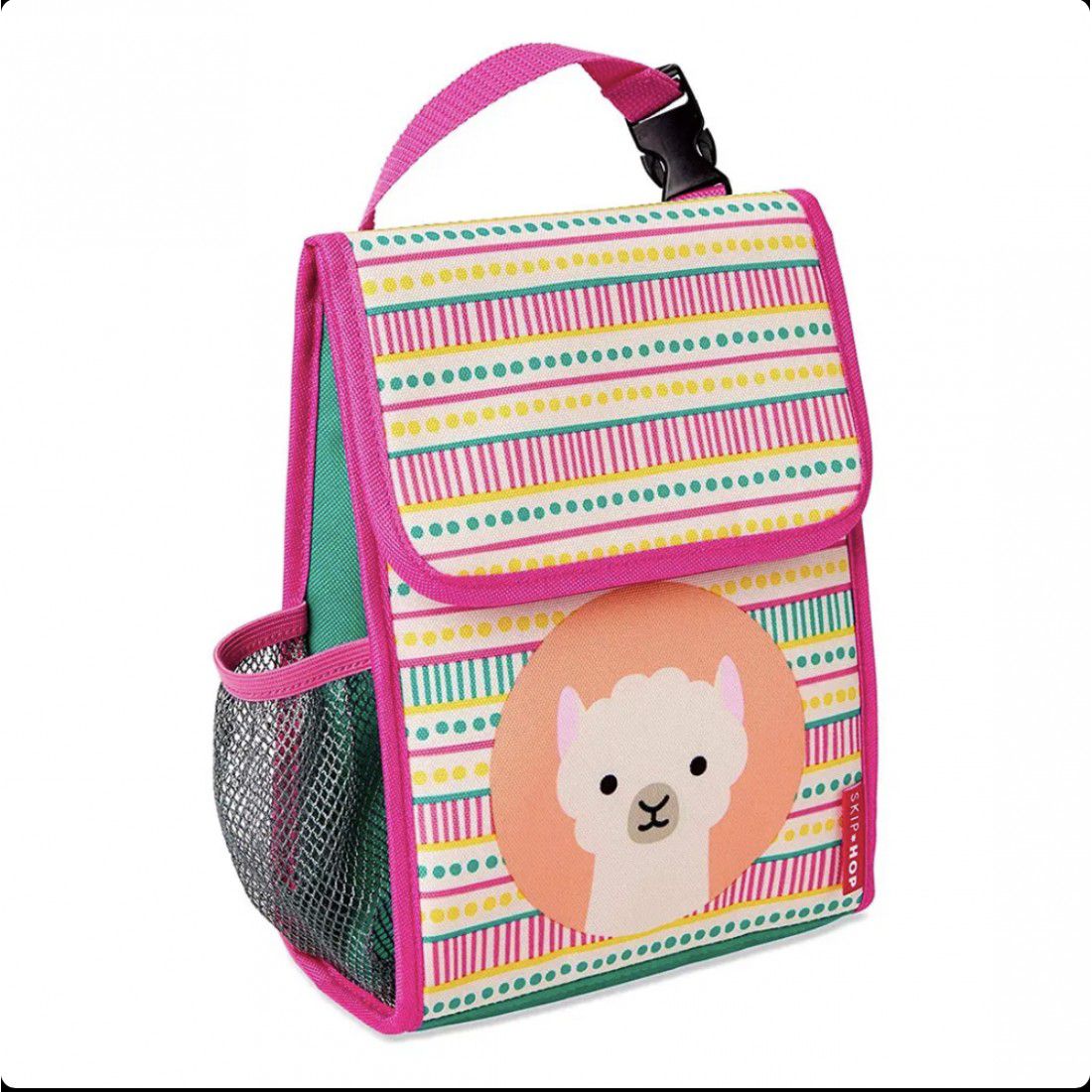 Large Pink Llama Backpack and Lunchbox set, girls llama backpack and lunch 2024 box set