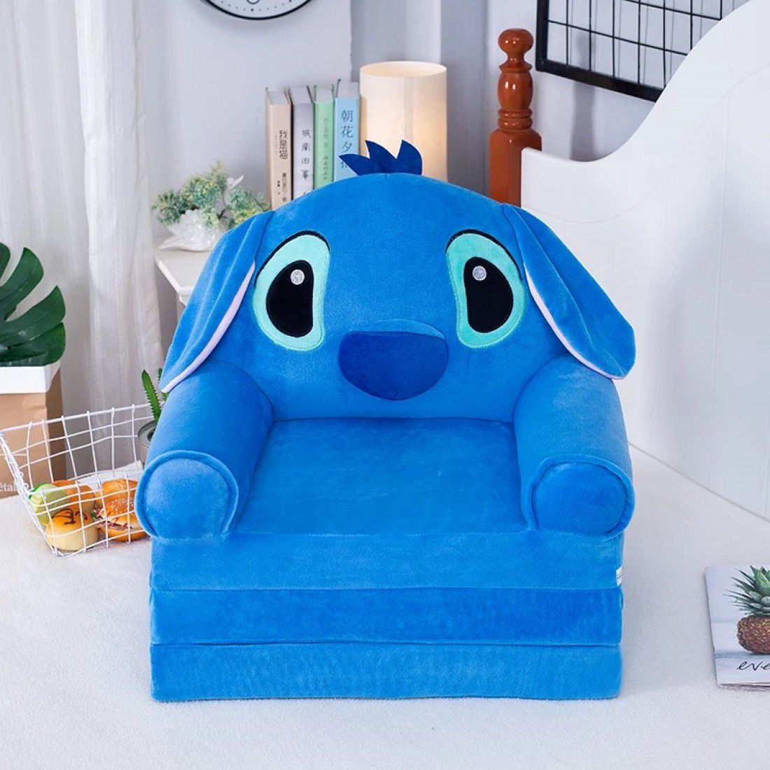 Plush 3-in-1 Foldable Kids Sofa, Stitches Item | Buy Plush 3-in-1 Foldable Kids Sofa, Stitches | SPOP Enterprise Global