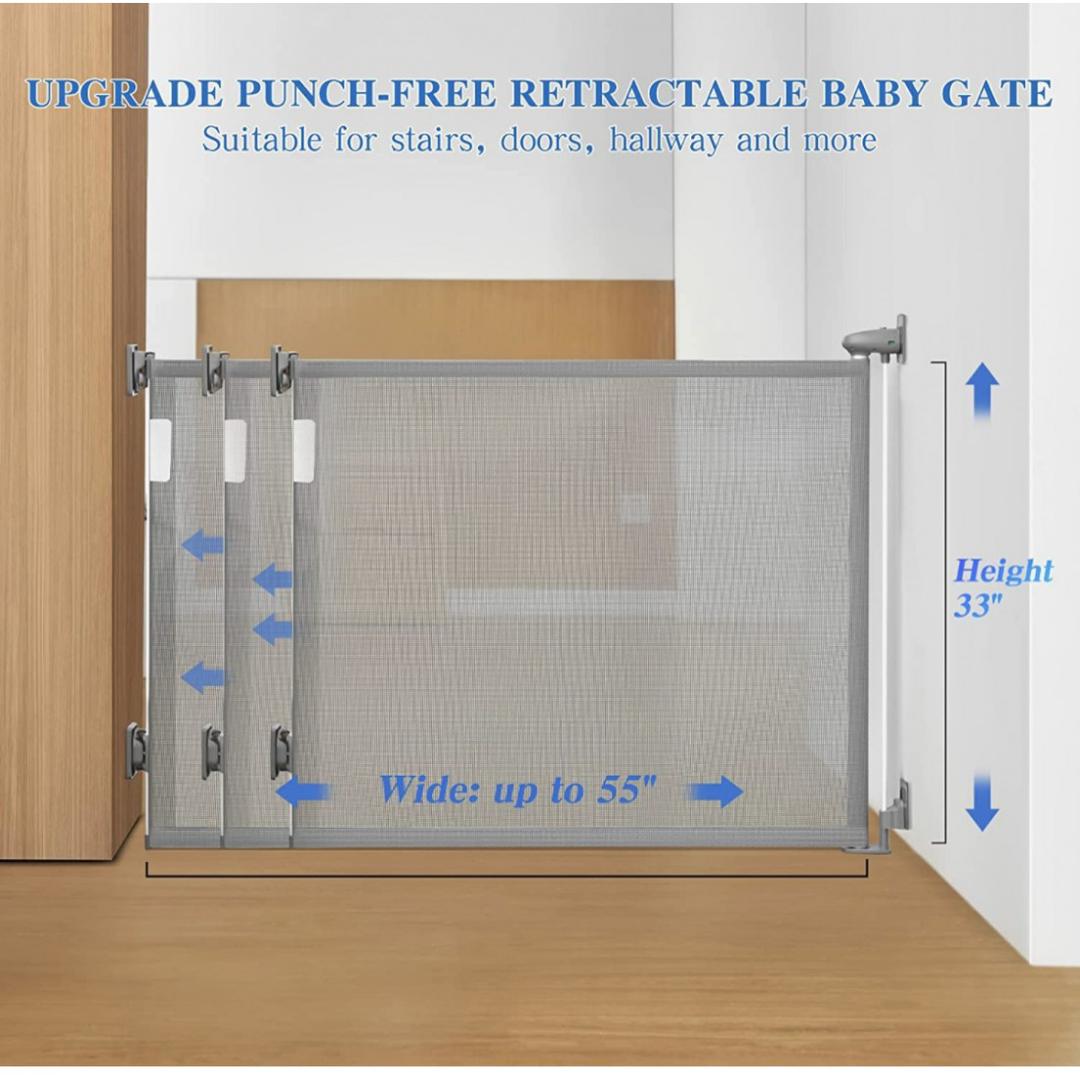 Retractable Baby Gate, Grey Item | Buy Retractable Baby Gate, Grey | SPOP Enterprise Global
