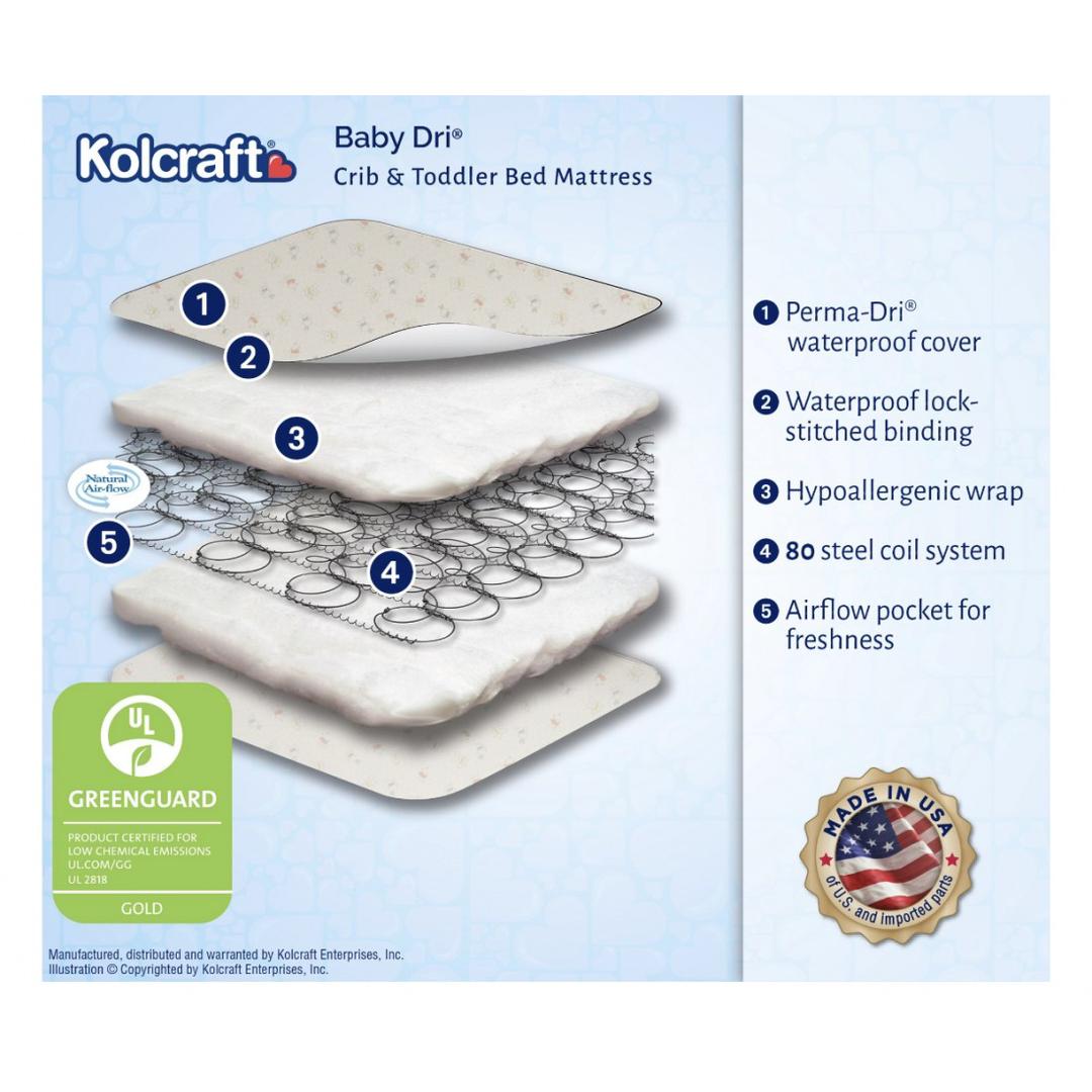 Kolcraft Baby Dri Crib and Toddler Mattress, Deluxe Firm 80 Coils, Waterproof Cover Item | Buy Kolcraft Baby Dri Crib and Toddler Mattress, Deluxe Firm 80 Coils, Waterproof Cover | SPOP Enterprise Global
