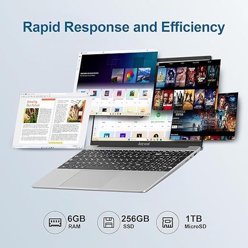 AOCWEI Laptop Windows 11 Intel Celeron 6GB+256GB SSD 15.6-inch 1920*1080 2.4G+5G WiFi +mouse Item | Buy AOCWEI Laptop Windows 11 Intel Celeron 6GB+256GB SSD 15.6-inch 1920*1080 2.4G+5G WiFi +mouse | SPOP Enterprise Global