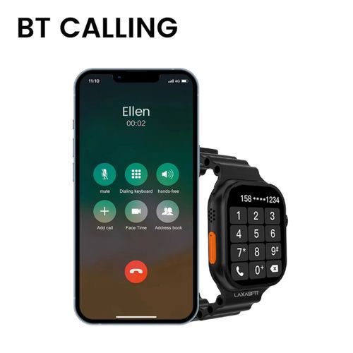 SmartWatch Series8 For Calls/Messages 2PC Black/Orange Item | Buy SmartWatch Series8 For Calls/Messages 2PC Black/Orange | SPOP Enterprise Global