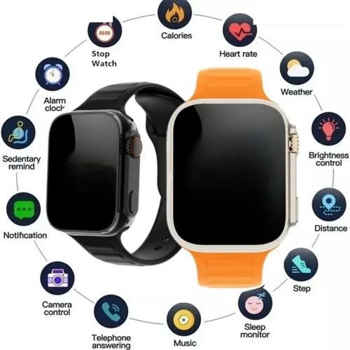 SmartWatch Series8 For Calls/Messages 2PC Black/Orange Item | Buy SmartWatch Series8 For Calls/Messages 2PC Black/Orange | SPOP Enterprise Global