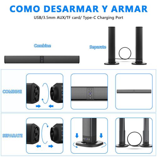 Home Theater Speaker,Bluetooth 5.0 Subwoofer Soundbar -Black Item | Buy Home Theater Speaker,Bluetooth 5.0 Subwoofer Soundbar -Black | SPOP Enterprise Global