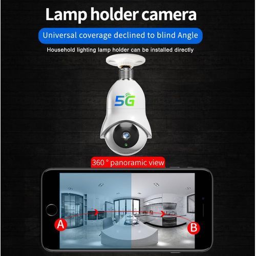 1080P Night Vision WiFi E27 Bulb 360° Panoramic PTZ Auto Tracking Home Security Camera Item | Buy 1080P Night Vision WiFi E27 Bulb 360° Panoramic PTZ Auto Tracking Home Security Camera | SPOP Enterprise Global