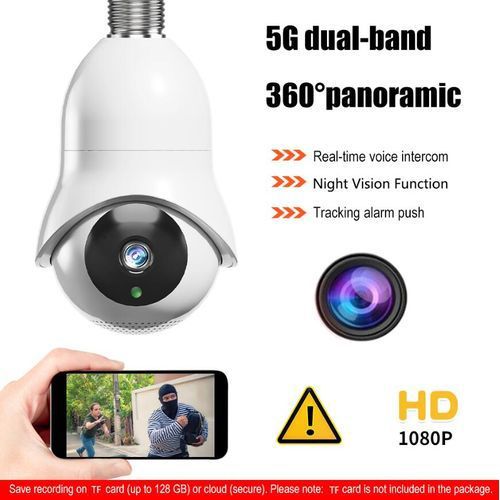 1080P Night Vision WiFi E27 Bulb 360° Panoramic PTZ Auto Tracking Home Security Camera Item | Buy 1080P Night Vision WiFi E27 Bulb 360° Panoramic PTZ Auto Tracking Home Security Camera | SPOP Enterprise Global