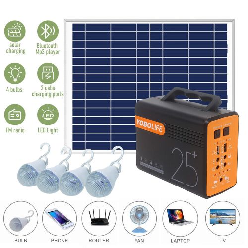 YOBOLIFE Super MINI DC Solar Portable Kit, 4 Bulbs, Solar Panels(BT,FM,TF & MP3) For Home & Office Item | Buy YOBOLIFE Super MINI DC Solar Portable Kit, 4 Bulbs, Solar Panels(BT,FM,TF & MP3) For Home & Office | SPOP Enterprise Global