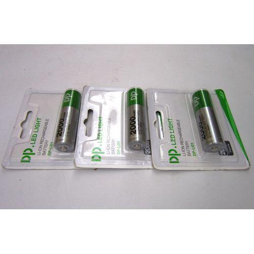 Dp Led Light 3 Pcs Lithium 2000mAh 18650 Rechargeable Lion Battery 3.7V Item | Buy Dp Led Light 3 Pcs Lithium 2000mAh 18650 Rechargeable Lion Battery 3.7V | SPOP Enterprise Global