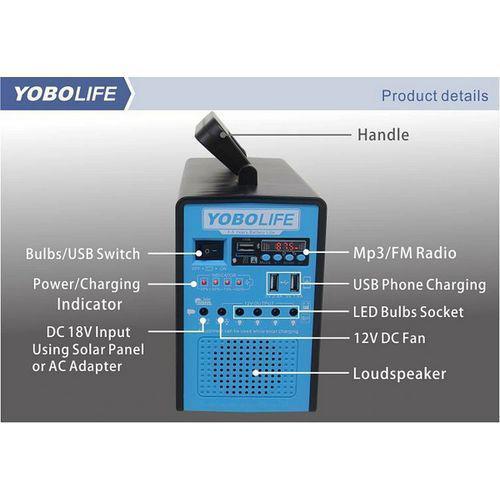 YOBOLIFE Portable (150W) DC Solar Portable Kit, 4 Bulbs, 60W Solar Panels(BT,FM,TF & MP3) For Home & Office Item | Buy YOBOLIFE Portable (150W) DC Solar Portable Kit, 4 Bulbs, 60W Solar Panels(BT,FM,TF & MP3) For Home & Office | SPOP Enterprise Global