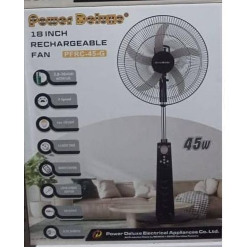 Power Deluxe 18" Rechargeable Fan With Remote Control Item | Buy Power Deluxe 18" Rechargeable Fan With Remote Control | SPOP Enterprise Global