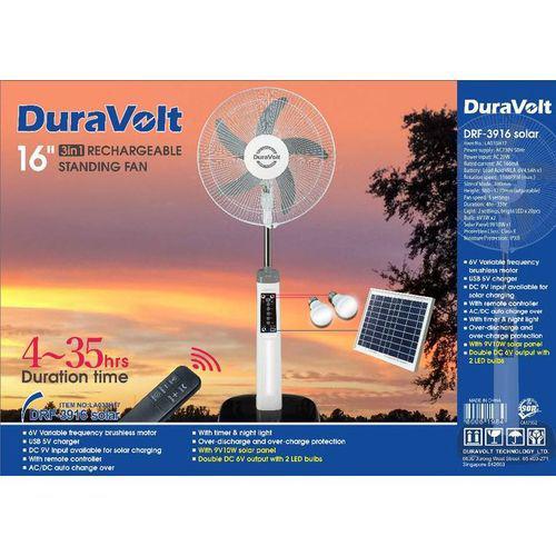 Duravolt Solar Rechargeable Standing Fan - 16 Inches Item | Buy Duravolt Solar Rechargeable Standing Fan - 16 Inches | SPOP Enterprise Global
