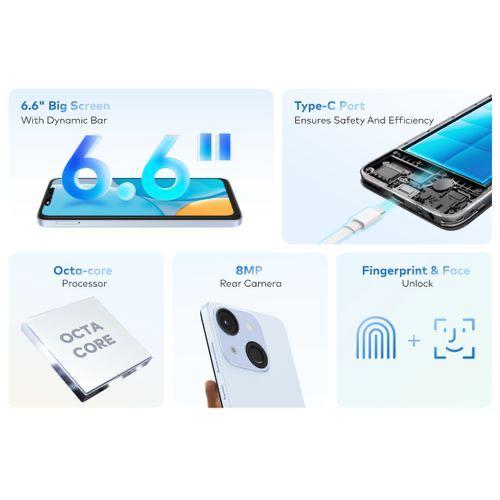 itel A50C 6.6", 32GB + Up To 4GB RAM, 4000mAh, 4G, 8MP, Android14 Item | Buy itel A50C 6.6", 32GB + Up To 4GB RAM, 4000mAh, 4G, 8MP, Android14 | SPOP Enterprise Global