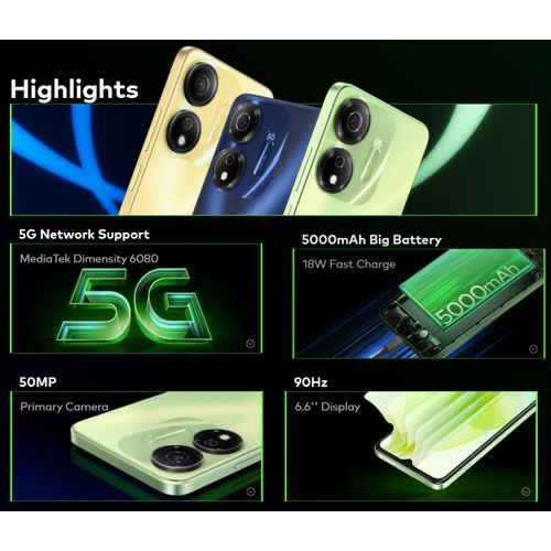 itel P55 5G 6.6", 128GB ROM + Up To 12GB RAM, 5000mAh, 50MP + 8MP Item | Buy itel P55 5G 6.6", 128GB ROM + Up To 12GB RAM, 5000mAh, 50MP + 8MP | SPOP Enterprise Global