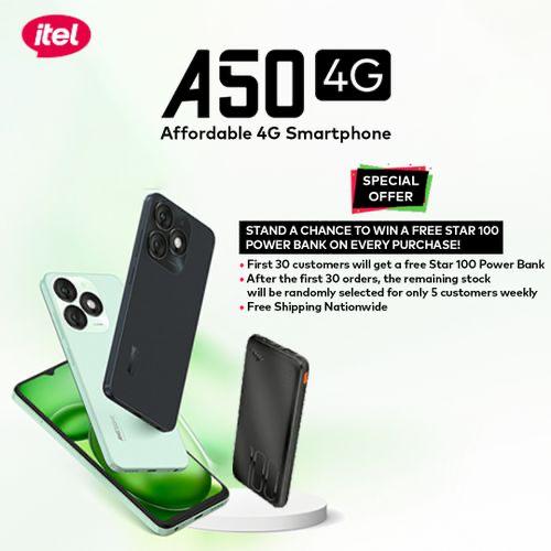 itel A50 6.6" 3GB RAM/64GB ROM Android 12 - Black Item | Buy itel A50 6.6" 3GB RAM/64GB ROM Android 12 - Black | SPOP Enterprise Global