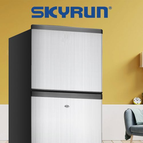 Skyrun 138 Litres Double Door Top Mount Fridge (BCD-138K) - Inox Item | Buy Skyrun 138 Litres Double Door Top Mount Fridge (BCD-138K) - Inox | SPOP Enterprise Global