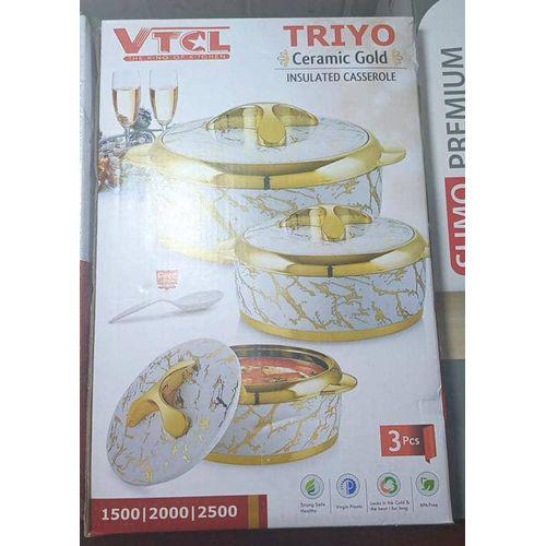 Set Of Ceramic Gold Pot 3pc Item | Buy Set Of Ceramic Gold Pot 3pc | SPOP Enterprise Global