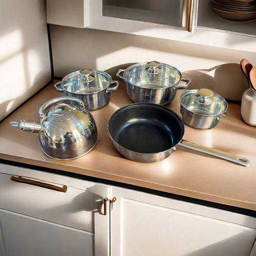 Nine 8Pcs Set Of Stainless Steel Cookware Sets Item | Buy Nine 8Pcs Set Of Stainless Steel Cookware Sets | SPOP Enterprise Global