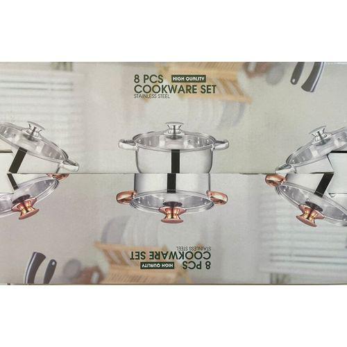 Nine 8Pcs Set Of Stainless Steel Cookware Sets Item | Buy Nine 8Pcs Set Of Stainless Steel Cookware Sets | SPOP Enterprise Global