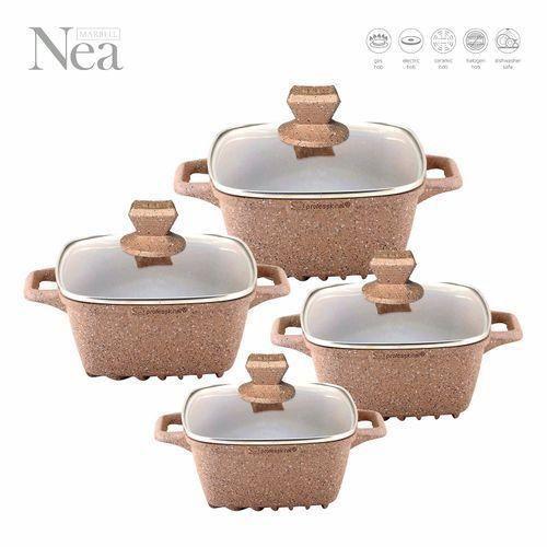4 Pieces Non-Stick Marbell Die-Cast Pot, Square Item | Buy 4 Pieces Non-Stick Marbell Die-Cast Pot, Square | SPOP Enterprise Global