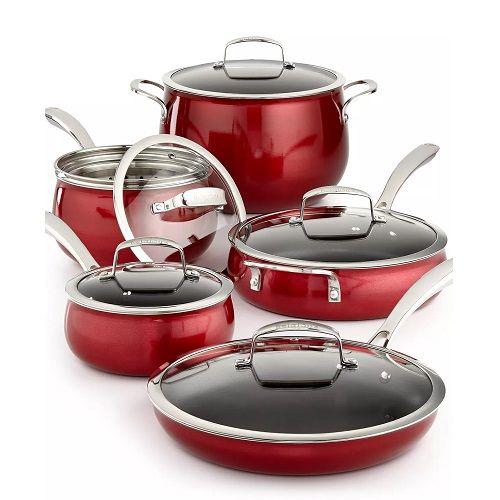 Belgique Non-stick Aluminium Cookware Set - 11Pieces - Red Item | Buy Belgique Non-stick Aluminium Cookware Set - 11Pieces - Red | SPOP Enterprise Global