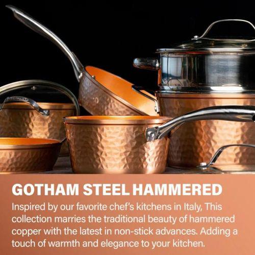 Gotham Steel Premium 10 Piece Hammered Copper Cookware Set Item | Buy Gotham Steel Premium 10 Piece Hammered Copper Cookware Set | SPOP Enterprise Global