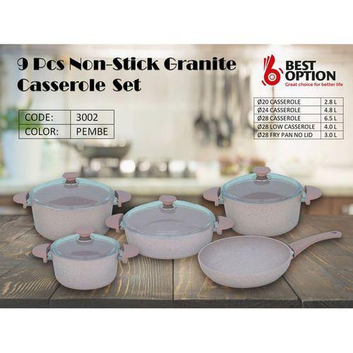 O.M.S 9 Pcs Non Stick Professional Cookware Set Casserole Pot Item | Buy O.M.S 9 Pcs Non Stick Professional Cookware Set Casserole Pot | SPOP Enterprise Global