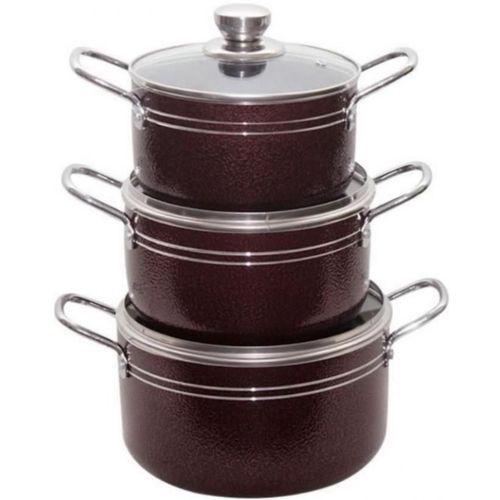 Master Chef 3pcs Non-Stick Pots - Red Item | Buy Master Chef 3pcs Non-Stick Pots - Red | SPOP Enterprise Global