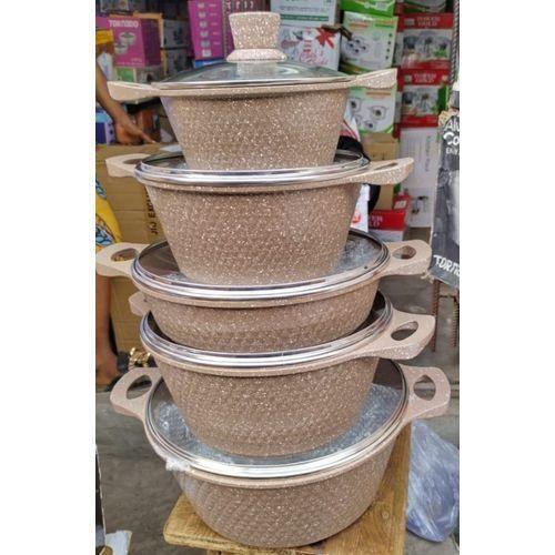 5 Set Diecast Non-Stick Pots-Granite Effect BRW Item | Buy 5 Set Diecast Non-Stick Pots-Granite Effect BRW | SPOP Enterprise Global