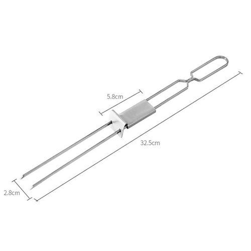 2 PCS Stainless Steel Semi-Automatic Double Head BBQ Fork 2 PCS BBQ Item | Buy 2 PCS Stainless Steel Semi-Automatic Double Head BBQ Fork 2 PCS BBQ | SPOP Enterprise Global