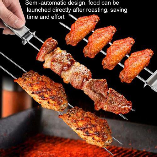 2 PCS Stainless Steel Semi-Automatic Double Head BBQ Fork 2 PCS BBQ Item | Buy 2 PCS Stainless Steel Semi-Automatic Double Head BBQ Fork 2 PCS BBQ | SPOP Enterprise Global