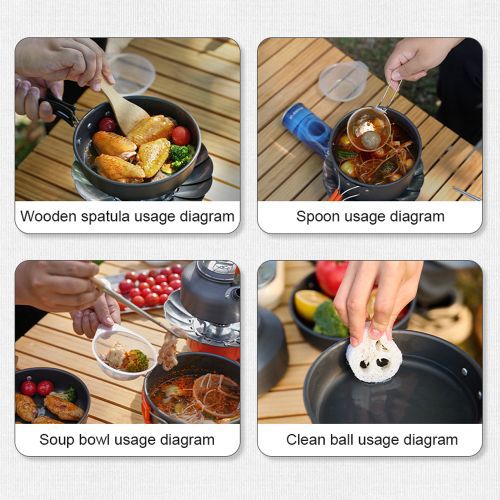 Camping Hiking Cookware Set Outdoor Portable Picnic Item | Buy Camping Hiking Cookware Set Outdoor Portable Picnic | SPOP Enterprise Global
