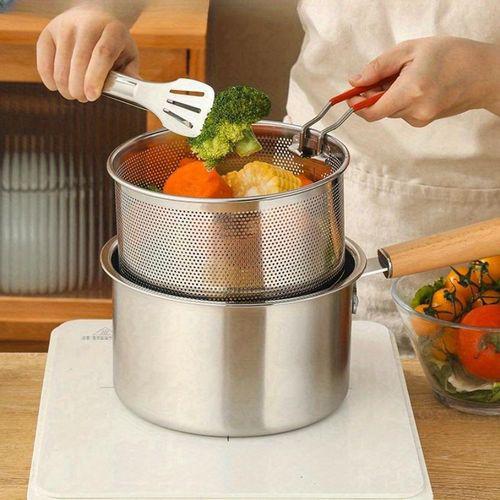 Stainless Steel Multi-Purpose Cookware Set with Frying Basket & Glass Lid - 304 SUS Non-Stick Saucepan, Deep Fryer, Noodle Boiled Item | Buy Stainless Steel Multi-Purpose Cookware Set with Frying Basket & Glass Lid - 304 SUS Non-Stick Saucepan, Deep Fryer, Noodle Boiled | SPOP Enterprise Global