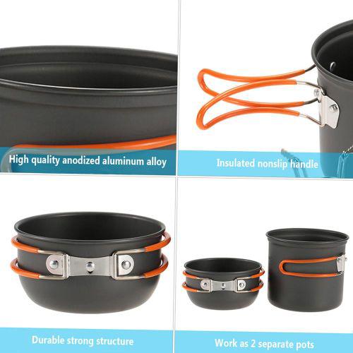 Outdoor Camping Hiking Cookware with Mini Camping Piezoelectric Ignition Stove Backpacking Cooking Picnic Pot Set Cook Set With Fork and Spoon Item | Buy Outdoor Camping Hiking Cookware with Mini Camping Piezoelectric Ignition Stove Backpacking Cooking Picnic Pot Set Cook Set With Fork and Spoon | SPOP Enterprise Global
