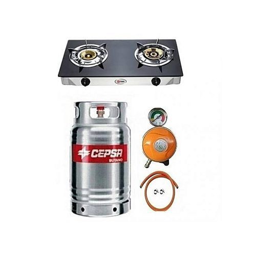 Cepsa 12.5kg Cylinder Stainless Glass+free Regulator Hose Clips Item | Buy Cepsa 12.5kg Cylinder Stainless Glass+free Regulator Hose Clips | SPOP Enterprise Global