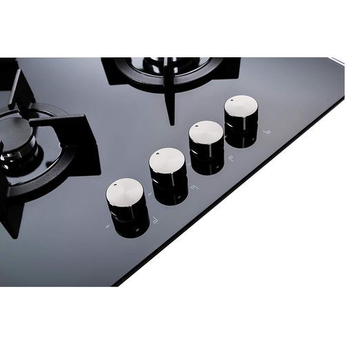 HOMETEC 60cm Built-in 4 Burner Black Gas On Glass Hob Aut Batt Ign Item | Buy HOMETEC 60cm Built-in 4 Burner Black Gas On Glass Hob Aut Batt Ign | SPOP Enterprise Global