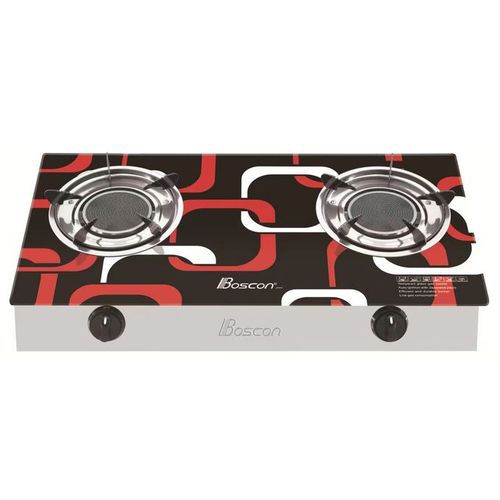 Boscon Table Top Tempered Glass 2 Burner Gas Cooker-Auto Ignition Item | Buy Boscon Table Top Tempered Glass 2 Burner Gas Cooker-Auto Ignition | SPOP Enterprise Global