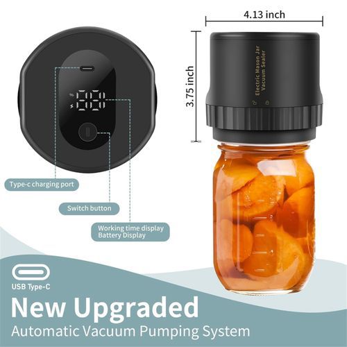 Vacuum Sealer Canning Lid Machine Kit For Food Storage White Item | Buy Vacuum Sealer Canning Lid Machine Kit For Food Storage White | SPOP Enterprise Global