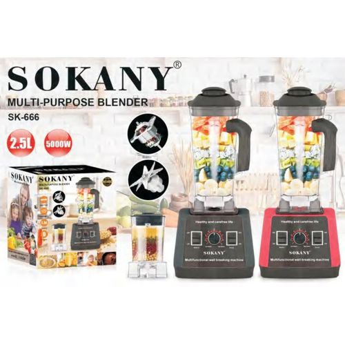 Sokany Multi-purpose 2.5L Blender With Extra Mill Jar-5000W Item | Buy Sokany Multi-purpose 2.5L Blender With Extra Mill Jar-5000W | SPOP Enterprise Global